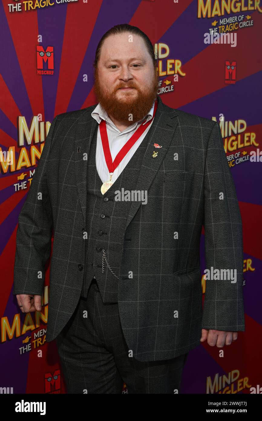 Londra, Regno Unito. 24 marzo 2024. Henry Lewis partecipa A Una performance di gala di Mind Mangler: Member of the Tragic Circle all'Apollo Theatre, Londra, Regno Unito. Credito: Vedi li/Picture Capital/Alamy Live News Foto Stock