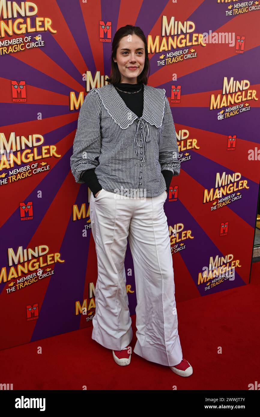 Londra, Regno Unito. 24 marzo 2024. Meg Bellamy partecipa A Una performance di Gala di Mind Mangler: Member of the Tragic Circle all'Apollo Theatre, Londra, Regno Unito. Credito: Vedi li/Picture Capital/Alamy Live News Foto Stock