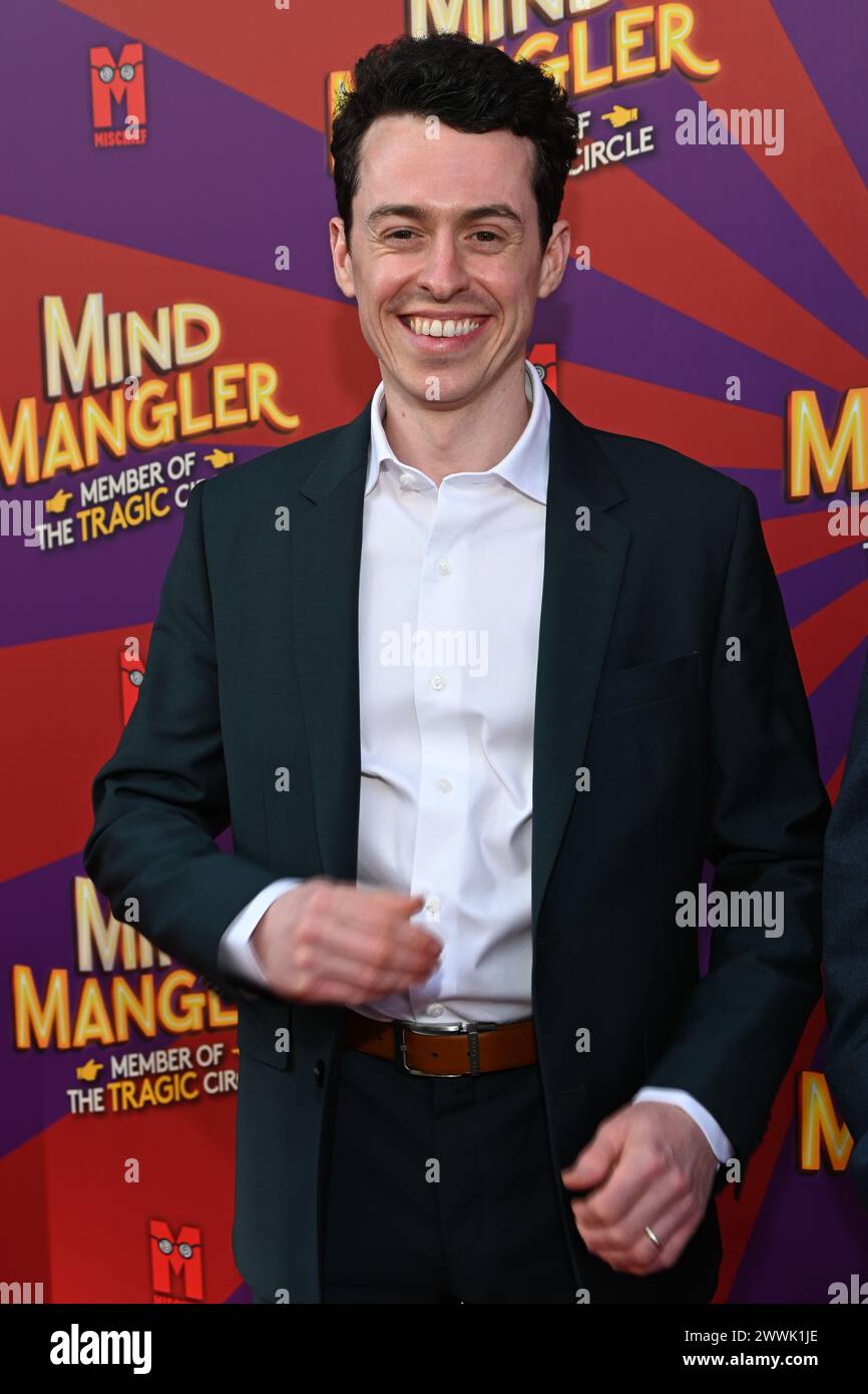 Londra, Regno Unito. 24 marzo 2024. Jonathan Sayer partecipa all'A Gala Performance of Mind Mangler: Member of the Tragic Circle all'Apollo Theatre di Londra, Regno Unito. Credito: Vedi li/Picture Capital/Alamy Live News Foto Stock