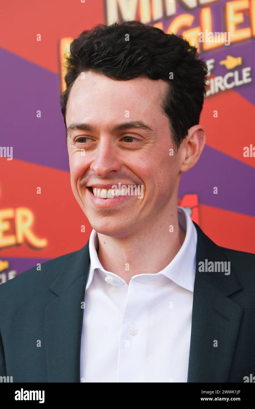 Londra, Regno Unito. 24 marzo 2024. Jonathan Sayer partecipa all'A Gala Performance of Mind Mangler: Member of the Tragic Circle all'Apollo Theatre di Londra, Regno Unito. Credito: Vedi li/Picture Capital/Alamy Live News Foto Stock