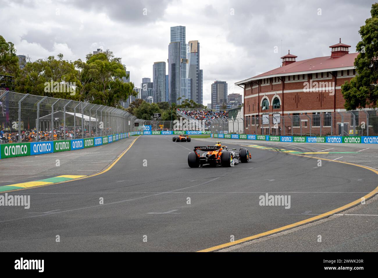 Melbourne, Australia, 23 marzo, Oscar Piastri, dall'Australia gareggia per la McLaren F1. Qualifica, terzo round del campionato di Formula 1 2024. Crediti: Michael Potts/Alamy Live News Foto Stock