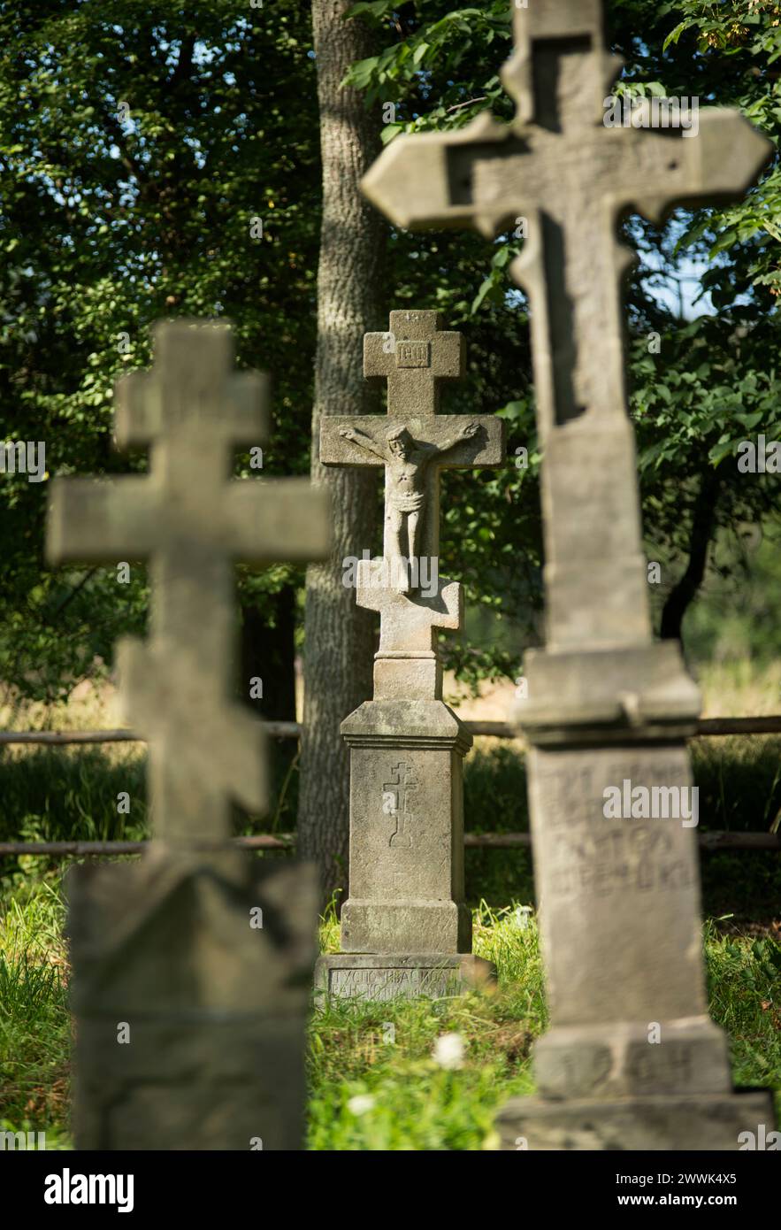 Villaggi abbandonati, regione di Lemko, Polonia orientale Foto Stock