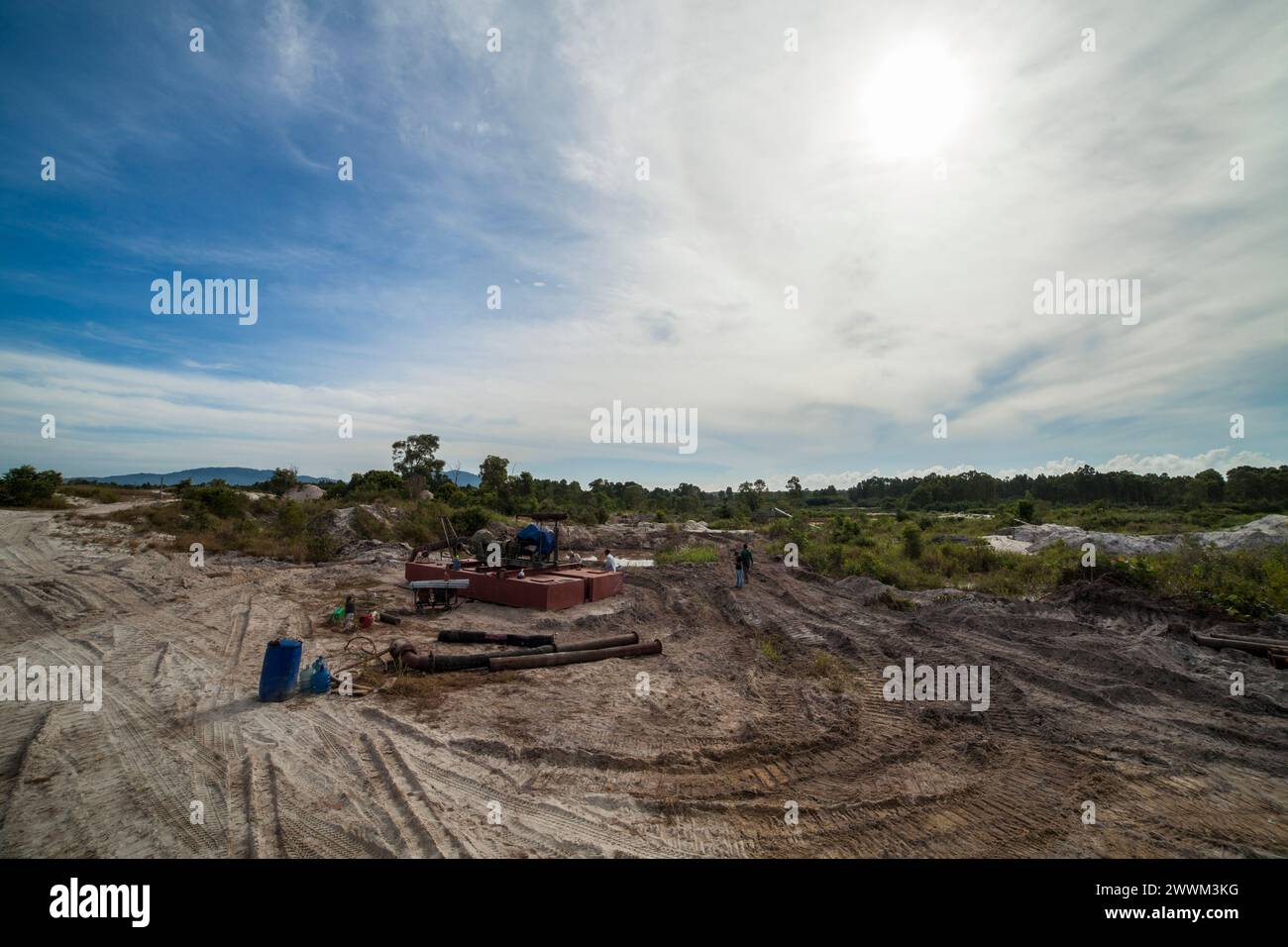 Atmosfera da miniera di stagno, isola di Belitung, Indonesia Foto Stock