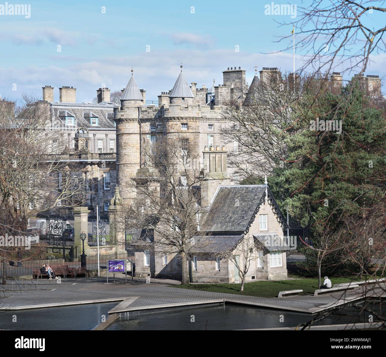 Holyrood Palace (holyroodhouse), Edimburgo, casa del monarca britannico in Scozia. Foto Stock