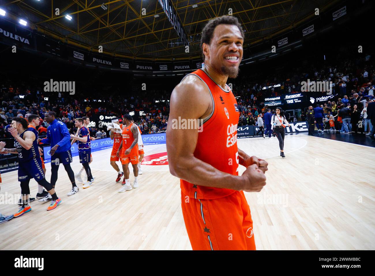 Justin Anderson della squadra Valencia Basket Foto Stock