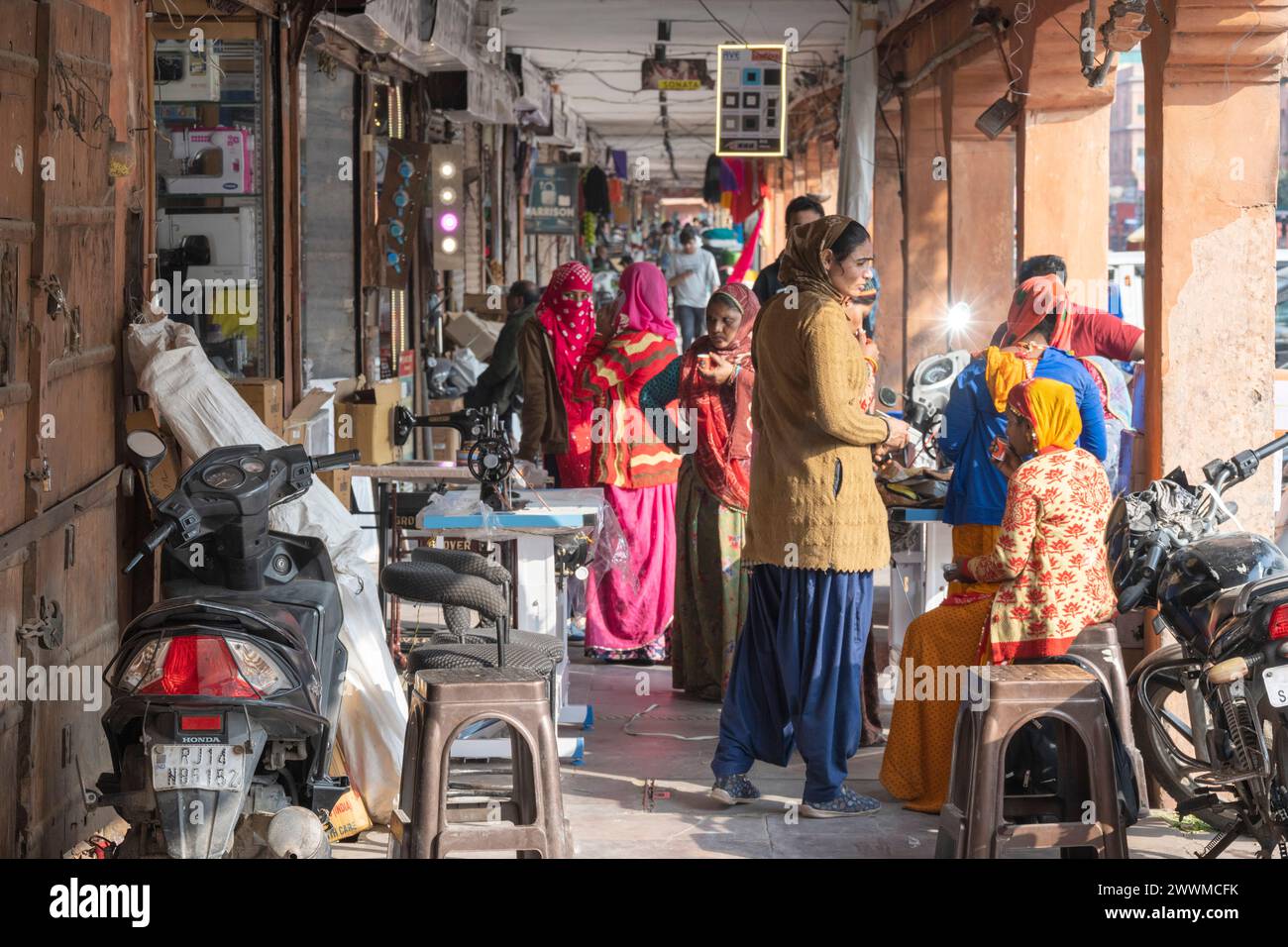 Indien, Jaipur, Tripolia Bazar Foto Stock