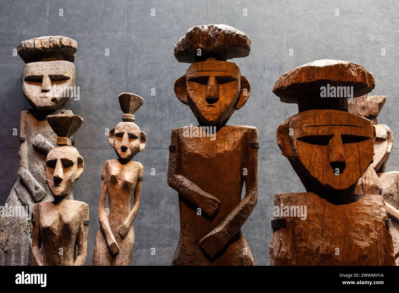 Interno del Museo precolombiano di Santiago, Cile Foto Stock