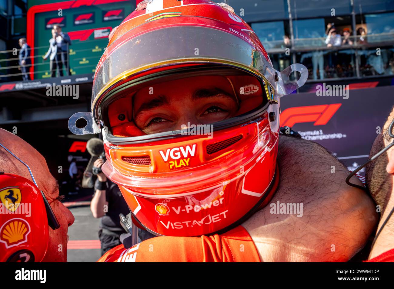 AUSTRALIA ALBERT PARK CIRCUIT, AUSTRALIA - 24 MARZO: Charles Leclerc, Ferrari SF-23 durante il Gran Premio d'Australia all'Australia Albert Park Circuit domenica 24 marzo 2024 a Melbourne, Australia. (Foto di Michael Potts/Agenzia BSR) credito: Agenzia BSR/Alamy Live News Foto Stock