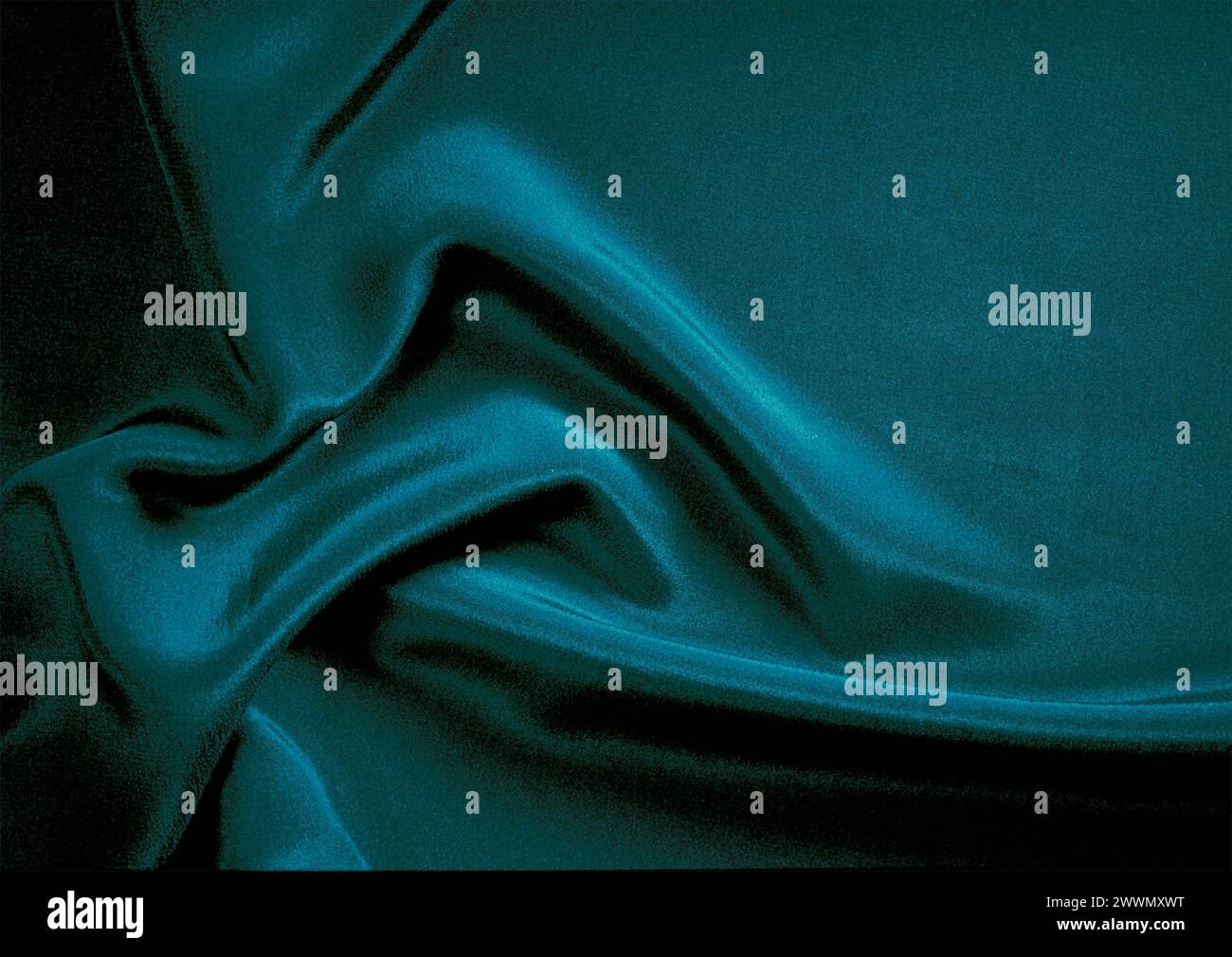 Vista ravvicinata con motivo in tessuto verde, sfondo del materiale tessile Foto Stock