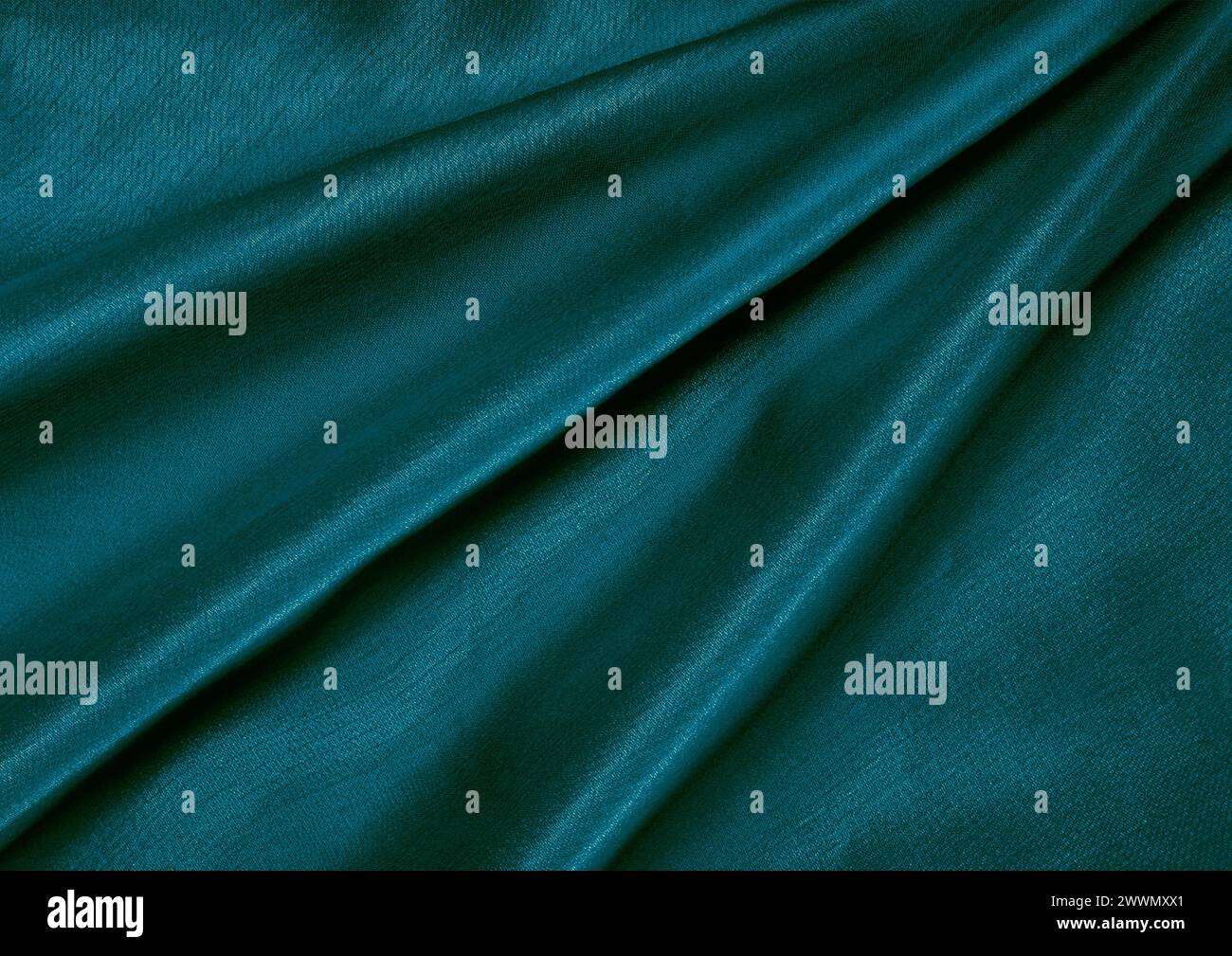 Vista ravvicinata con motivo in tessuto verde, sfondo del materiale tessile Foto Stock
