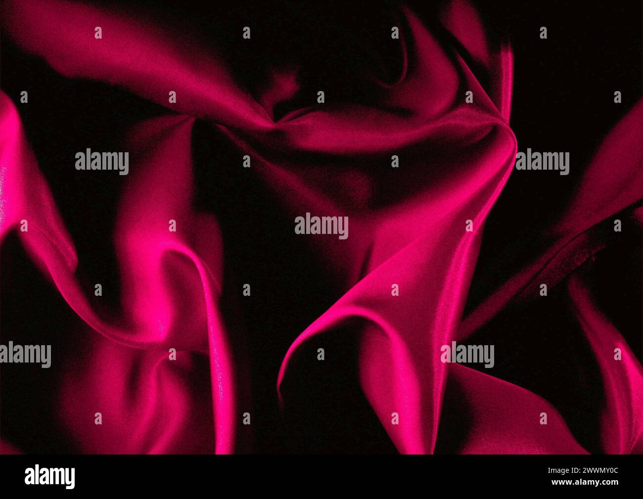 Vista ravvicinata con motivo in tessuto rosso, sfondo del materiale tessile Foto Stock