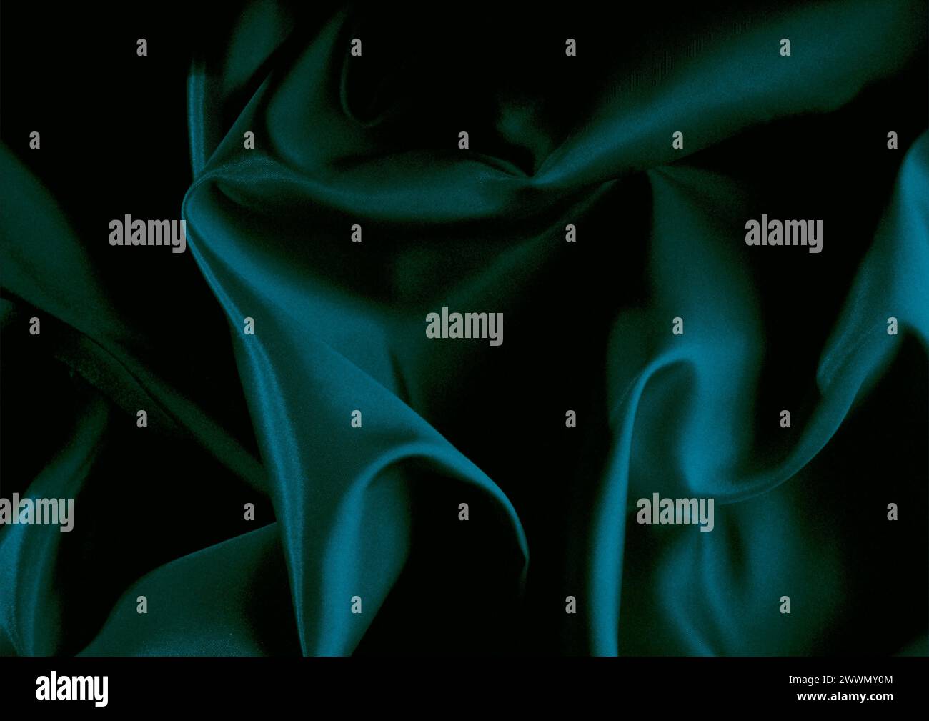 Vista ravvicinata con motivo in tessuto verde, sfondo del materiale tessile Foto Stock