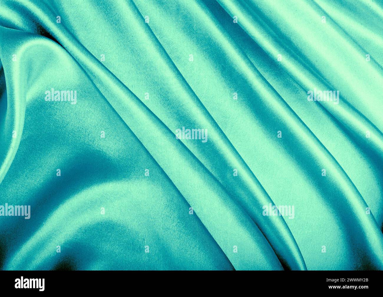 Vista ravvicinata con motivo in tessuto verde, sfondo del materiale tessile Foto Stock