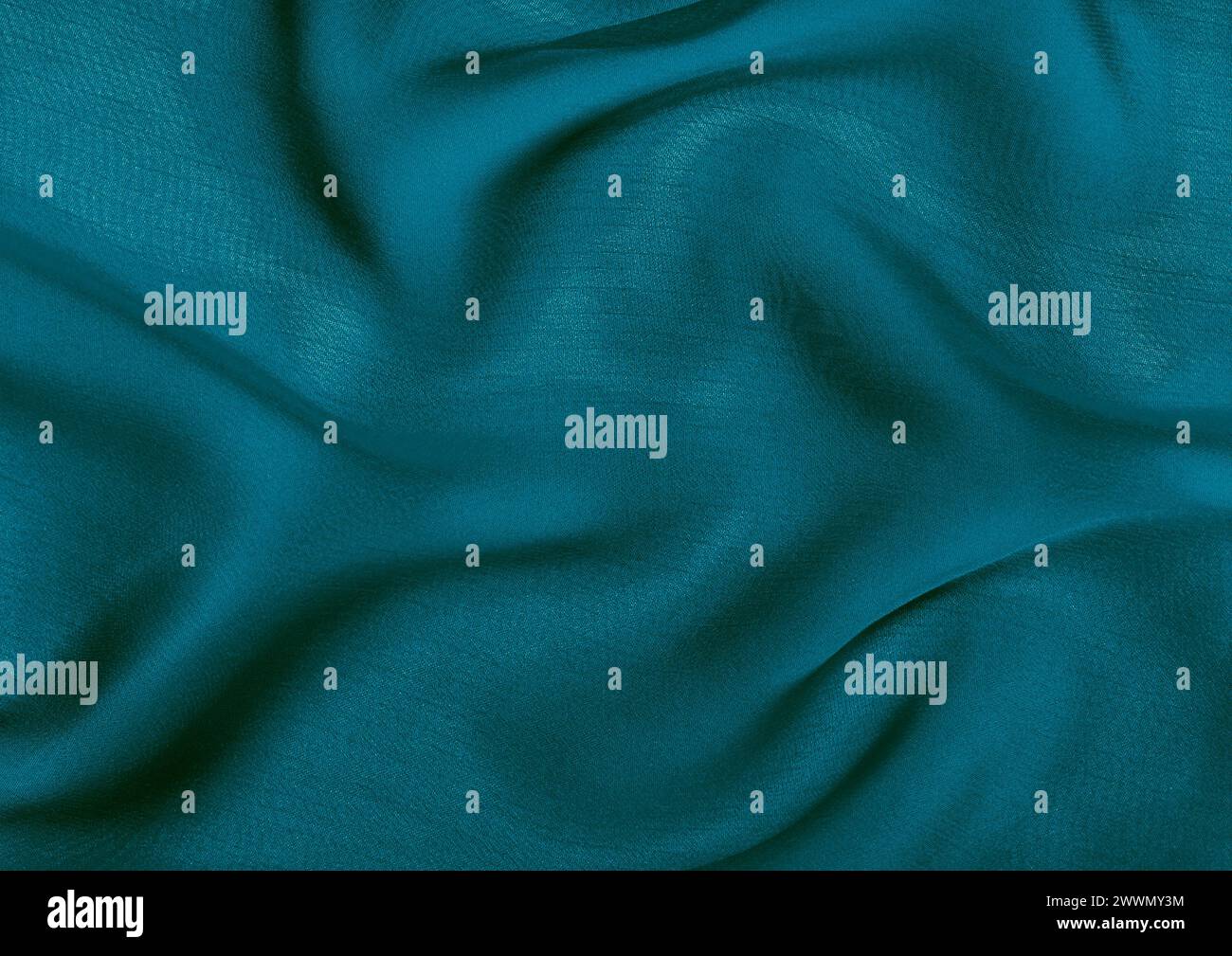 Vista ravvicinata con motivo in tessuto verde, sfondo del materiale tessile Foto Stock