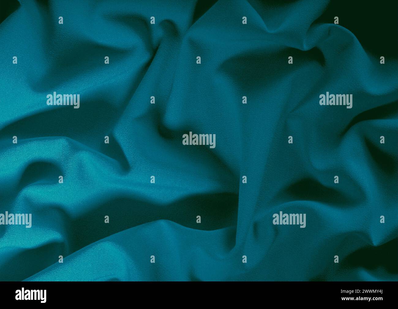 Vista ravvicinata con motivo in tessuto verde, sfondo del materiale tessile Foto Stock