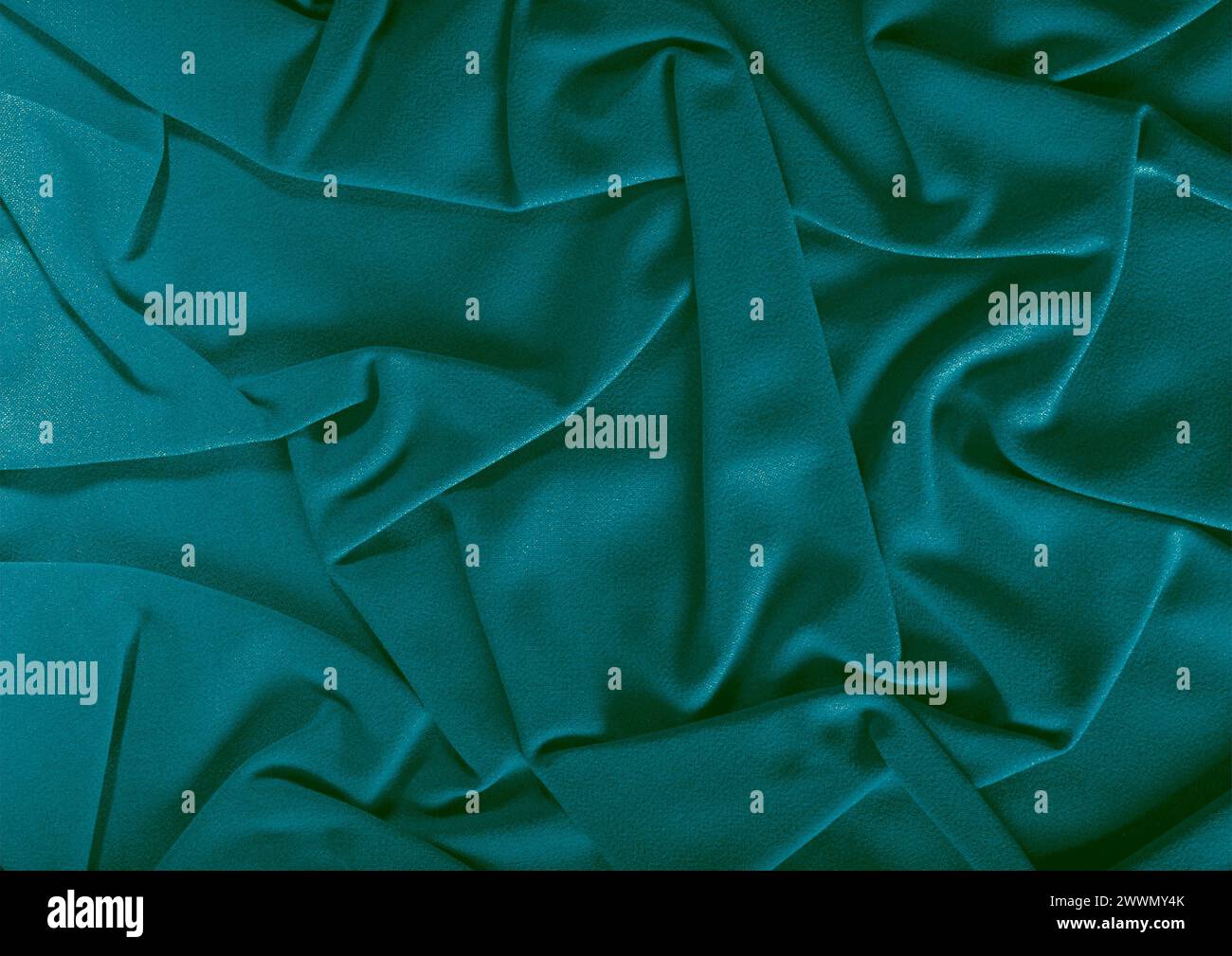 Vista ravvicinata con motivo in tessuto verde, sfondo del materiale tessile Foto Stock
