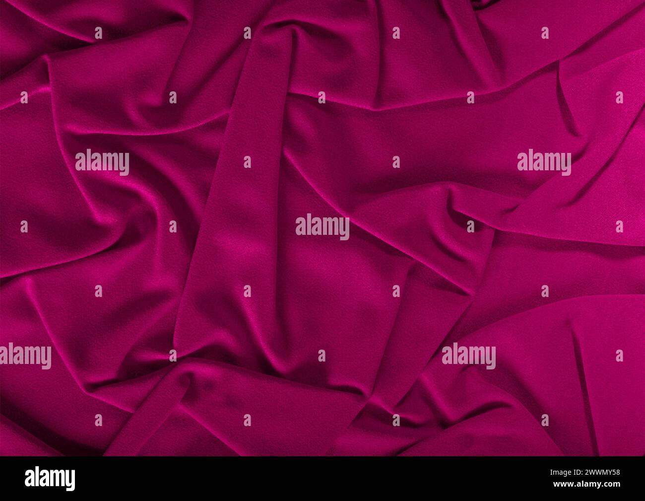 Vista ravvicinata con motivo in tessuto rosso, sfondo del materiale tessile Foto Stock