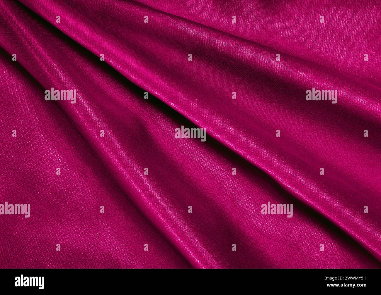 Vista ravvicinata con motivo in tessuto rosso, sfondo del materiale tessile Foto Stock