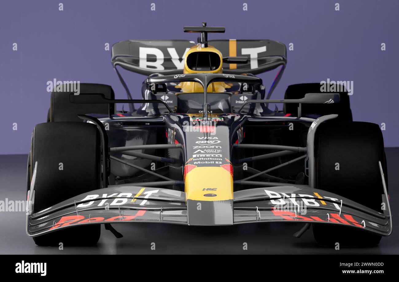 Redbull RB-20: La vettura RB20 che i piloti RedBull correranno nella stagione di Formula 1 2024. Foto Stock