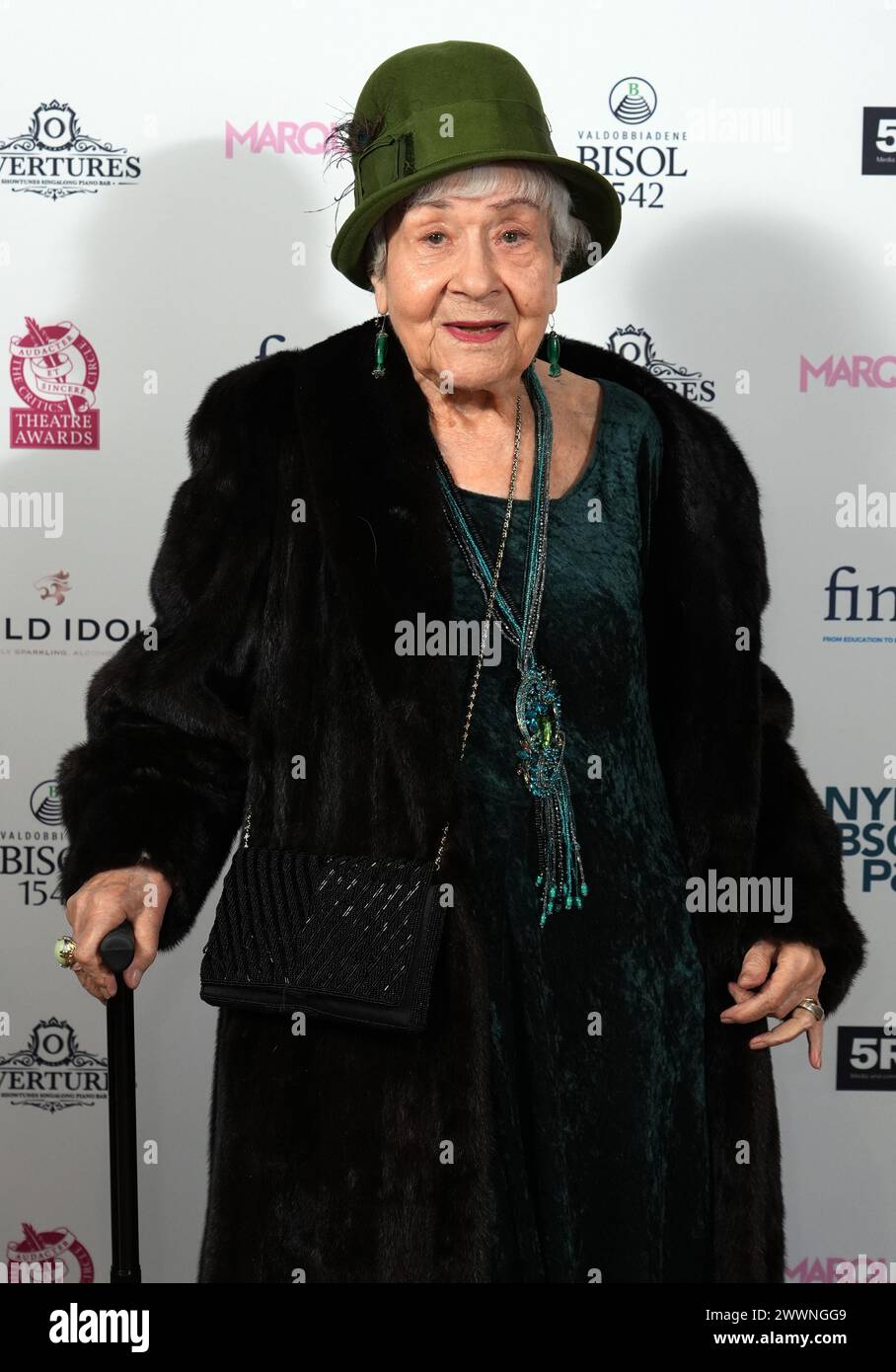 Blanche Marvin all'annuale UK Critics' Circle Theatre Awards, al Soho Place di Londra. Data foto: Lunedì 25 marzo 2024. Foto Stock