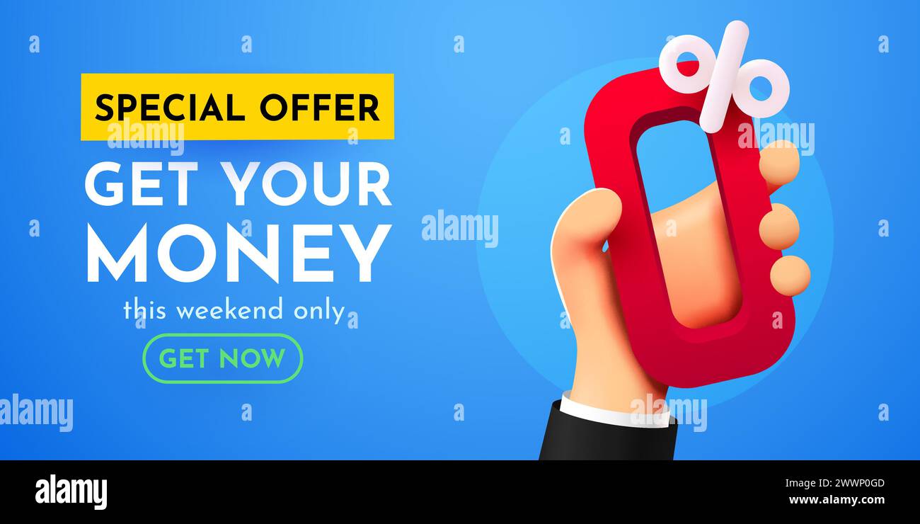 0. La mano tiene il numero zero. Zero percento. Illustratore vettoriale Illustrazione Vettoriale