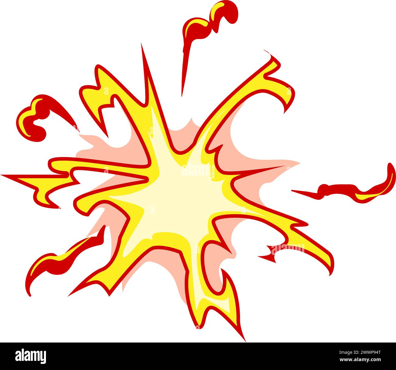 illustrazione vettoriale dei cartoni animati vfx a impatto leggero Illustrazione Vettoriale