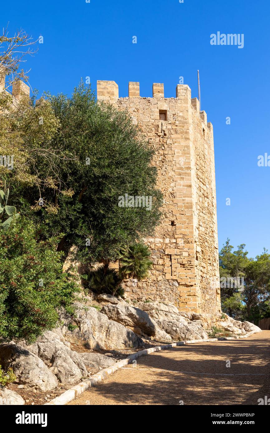 Fortezza medievale di Capdepera, isola di Maiorca, Spagna Foto Stock
