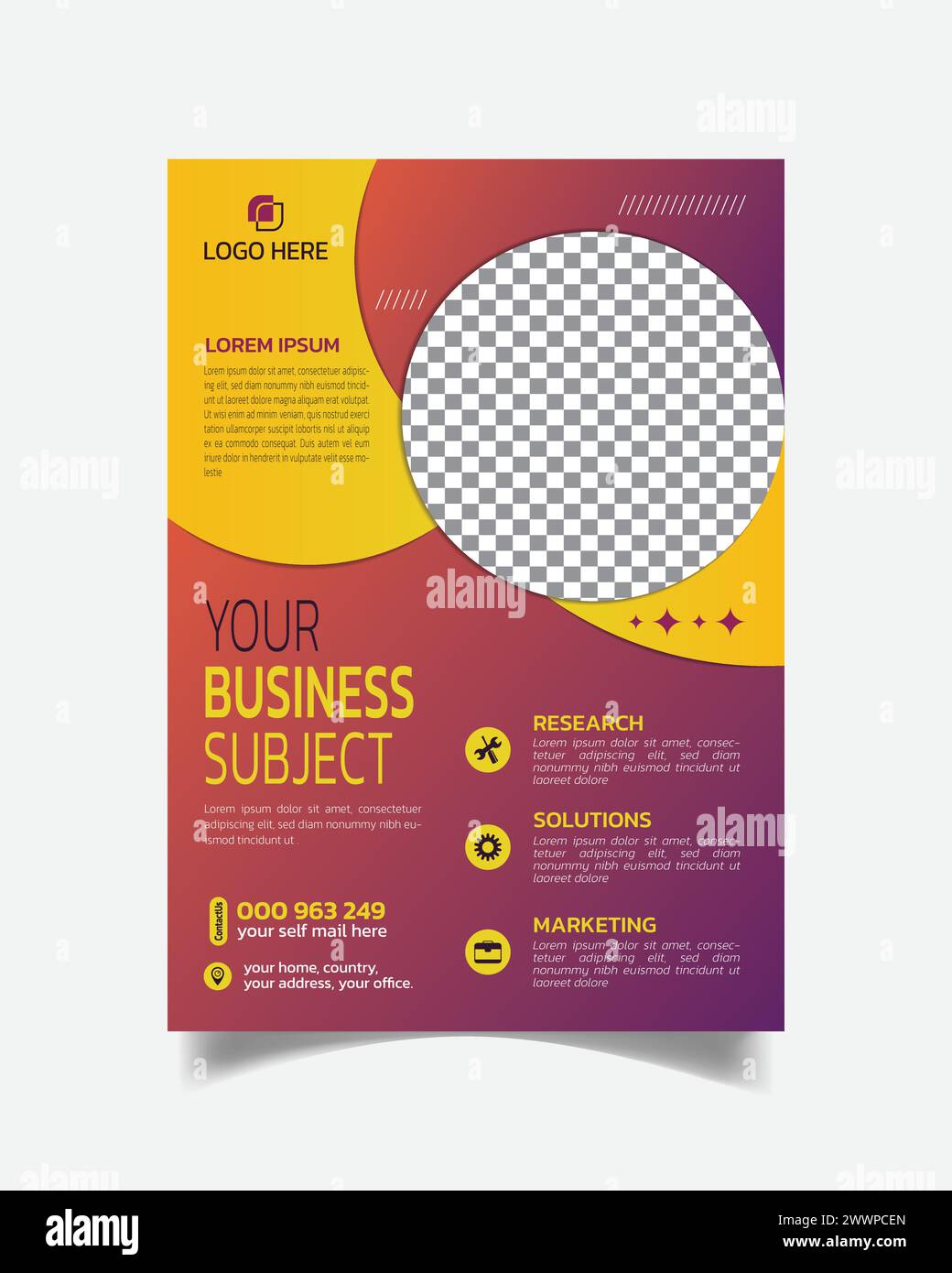 Opuscolo Premium Business o opuscolo Luxury Business poster Elegance Design A4 Illustrazione Vettoriale