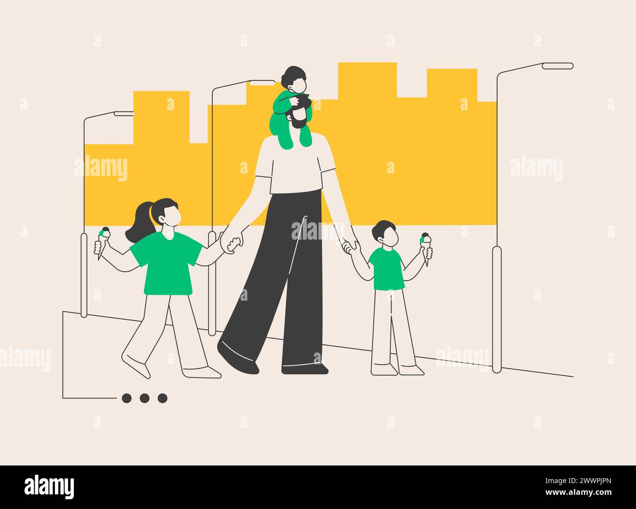 Illustrazione vettoriale del concetto astratto dei dads moderni. Illustrazione Vettoriale