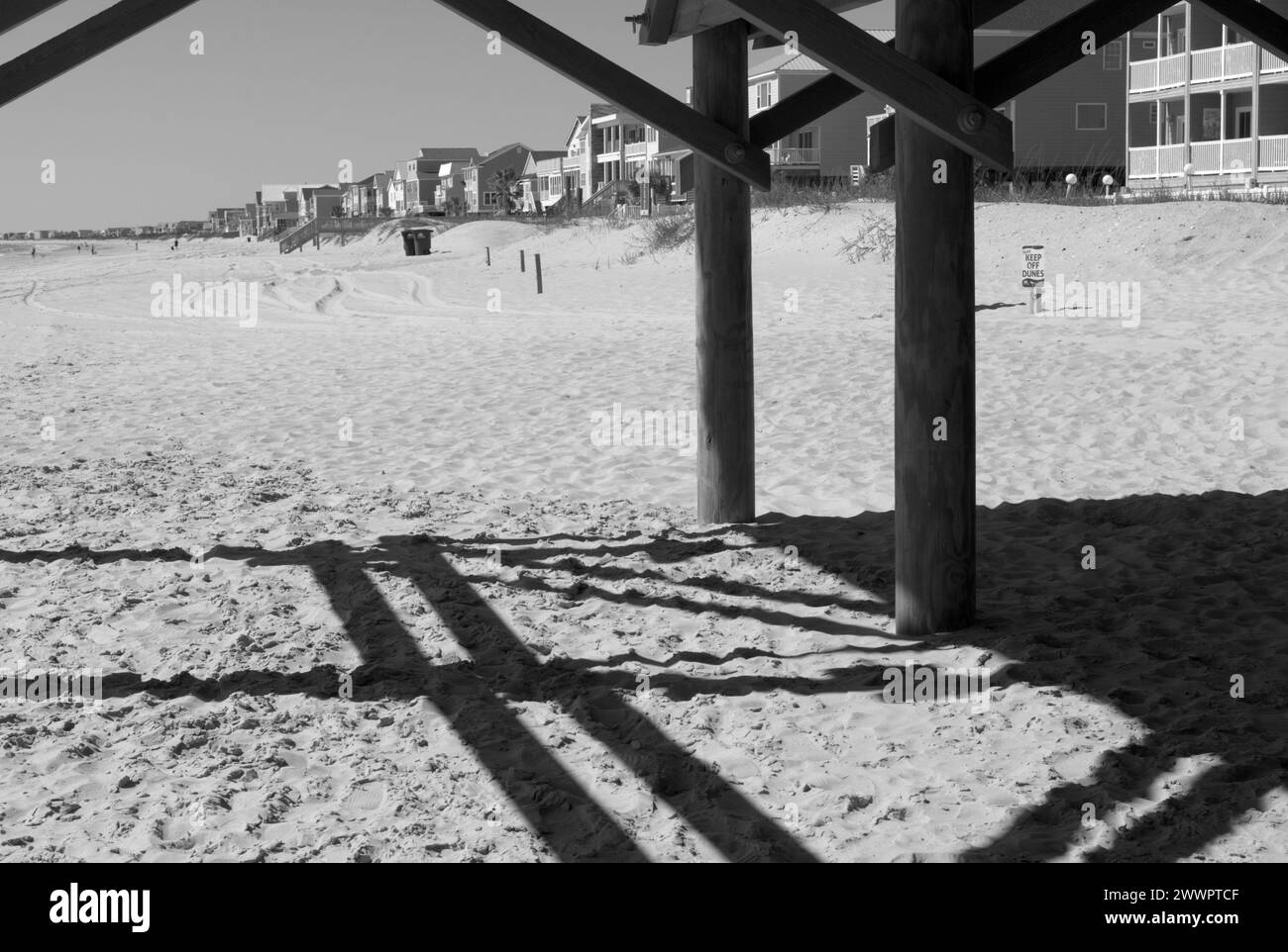 Scatta una foto del molo di Garden City vicino a Myrtle Beach, South Carolina, Stati Uniti. Foto Stock