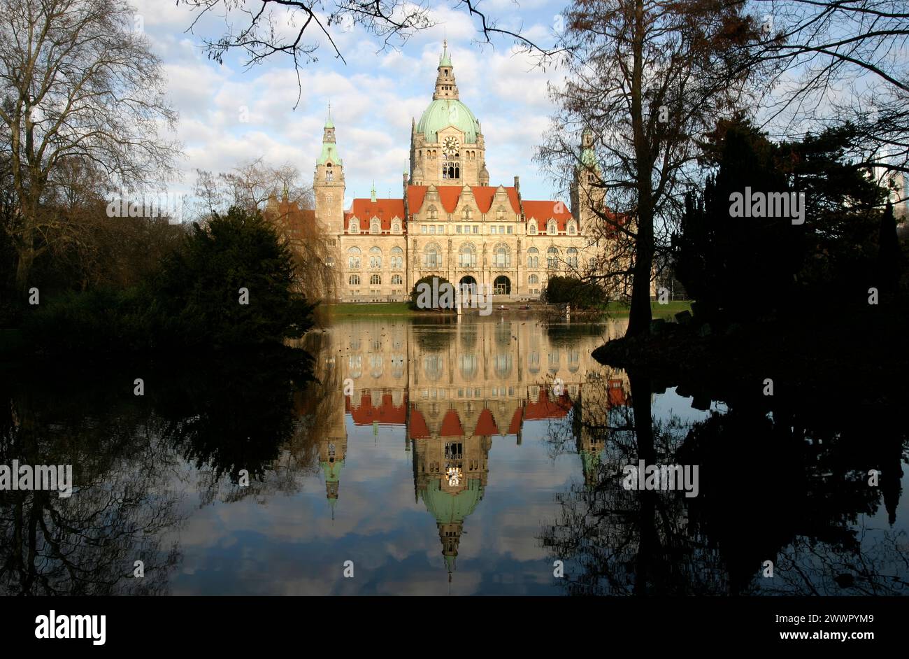 Il nuovo municipio, Hannover, bassa Sassonia, Germania, Europa Foto Stock