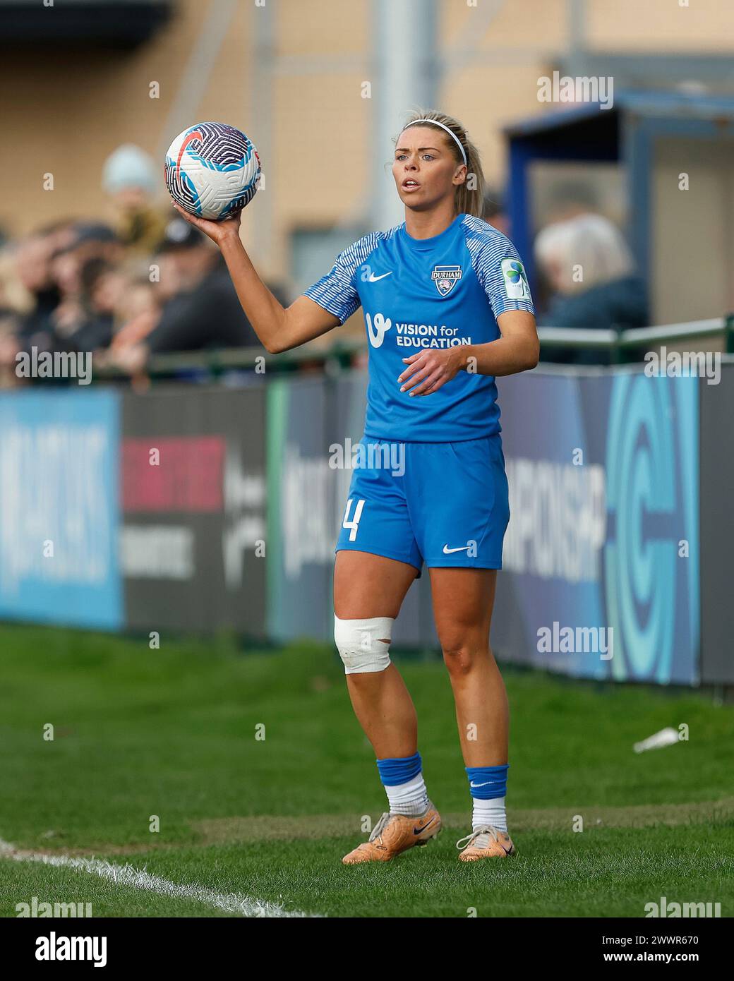 Becky Salicki di Durham Women durante il match di fa Women's Championship tra Sunderland Women e Durham Women FC a Eppleton CW, Hetton, domenica 24 marzo 2024. (Foto: Mark Fletcher | notizie mi) Foto Stock