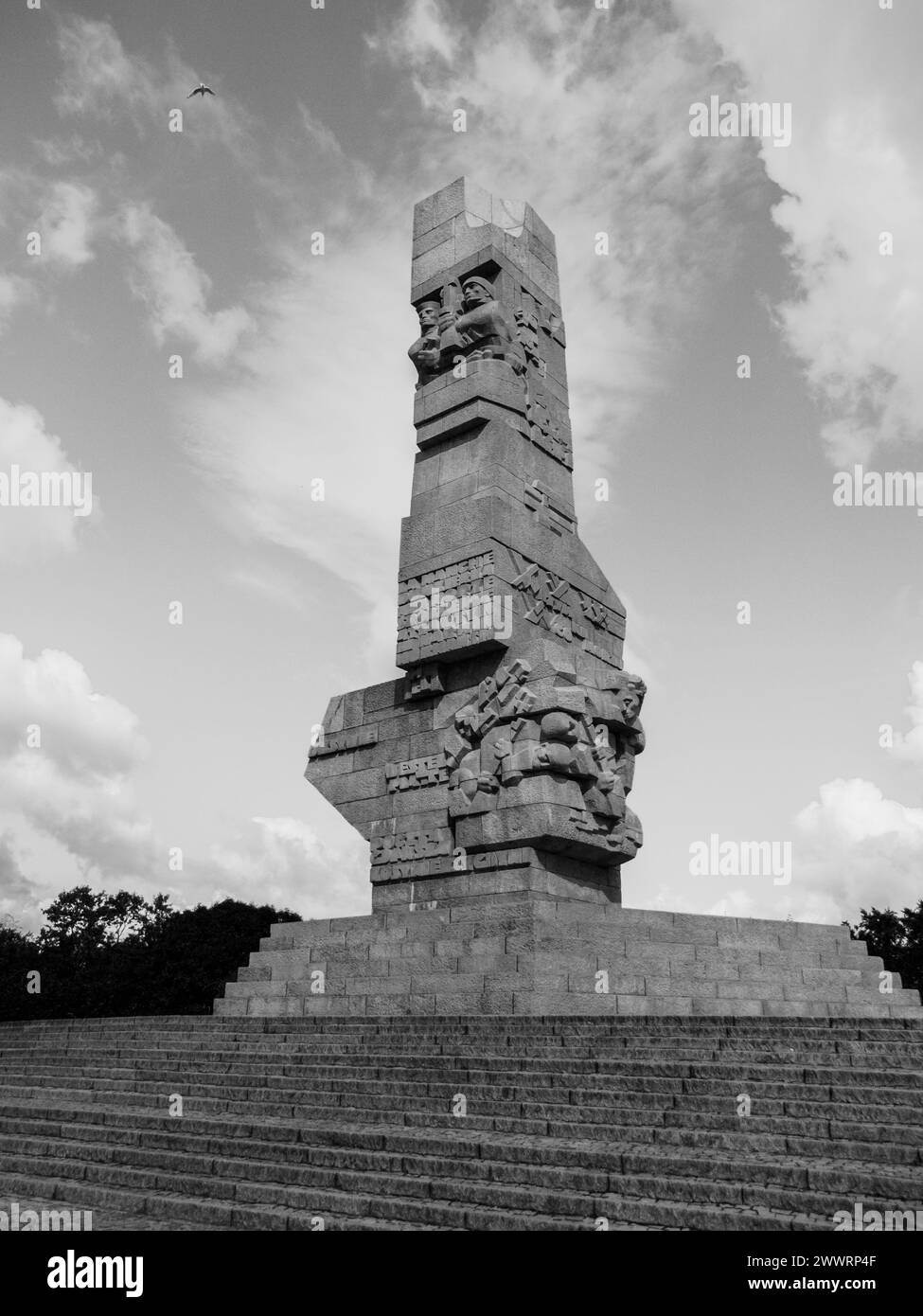 Westerplatte Monument in cui si celebra la prima battaglia della seconda guerra mondiale, Danzica, Polonia Foto Stock