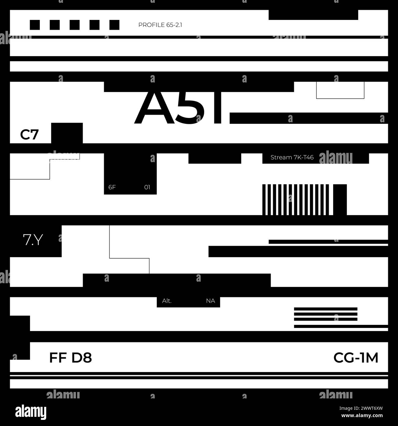 Diagramma a blocchi astratto di un microchip, design a forma quadrata per sovrapposizioni, rappresentazione astratta di componenti elettronici e unità di calcolo, futur Illustrazione Vettoriale