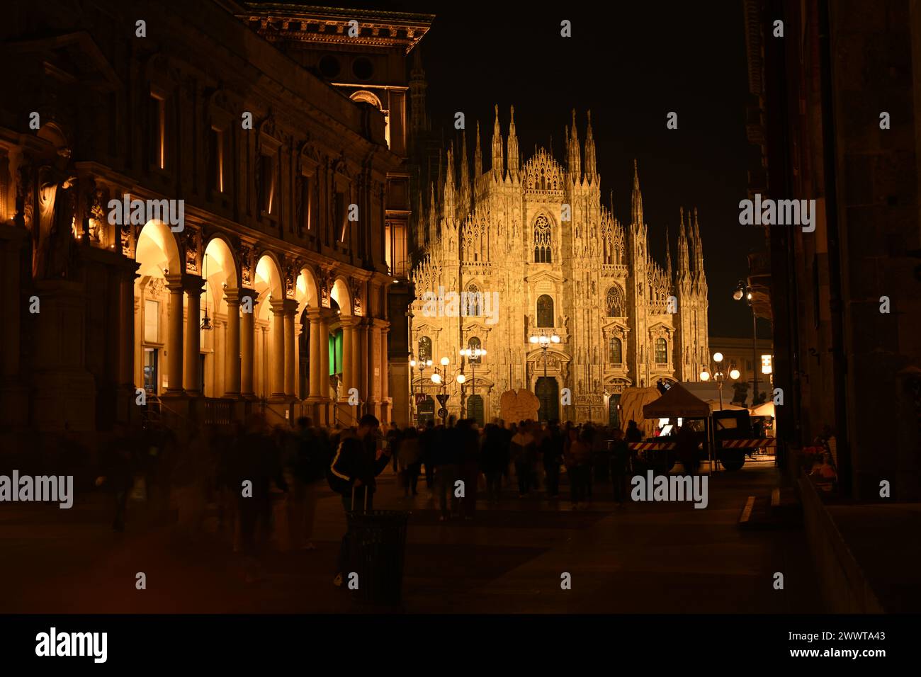 Duomo di Milano - Duomo di Milano di notte Foto Stock