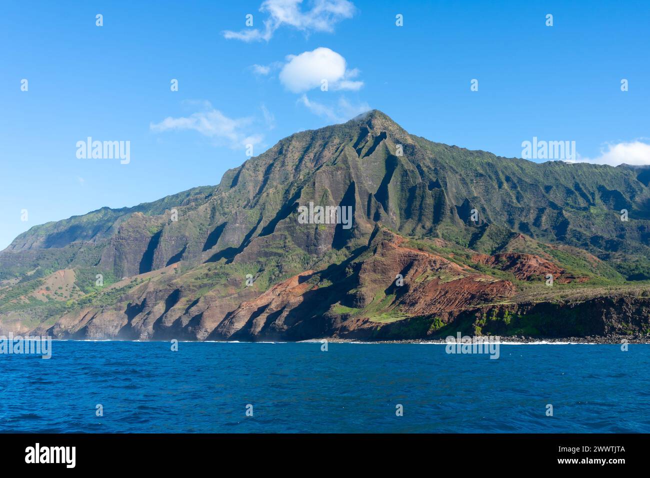 NA Pali Coast State Wilderness Park a Kauai, Hawaii, Stati Uniti. Foto Stock