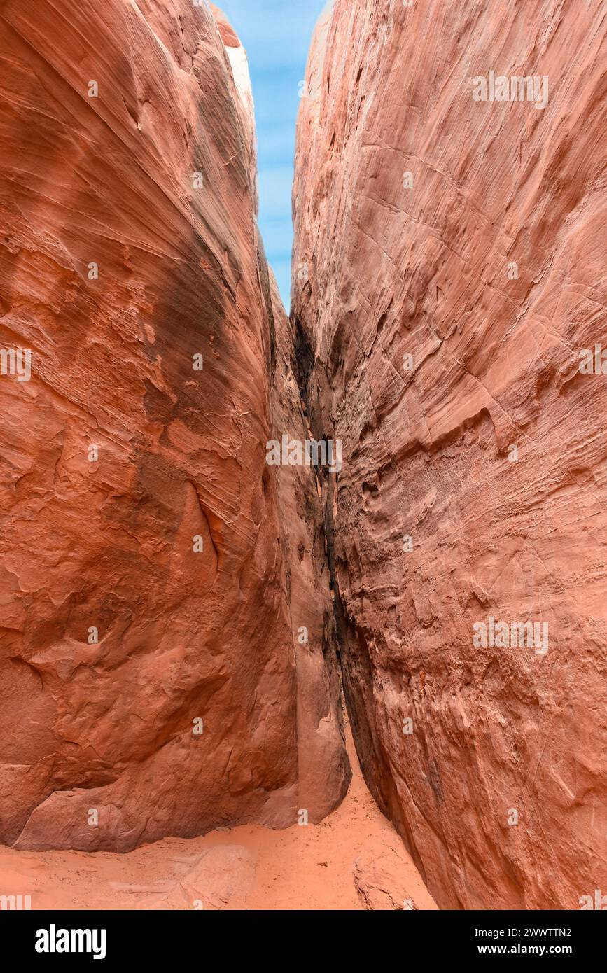 Massi convergenti nell'Arches National Park, Moab, Utah Foto Stock
