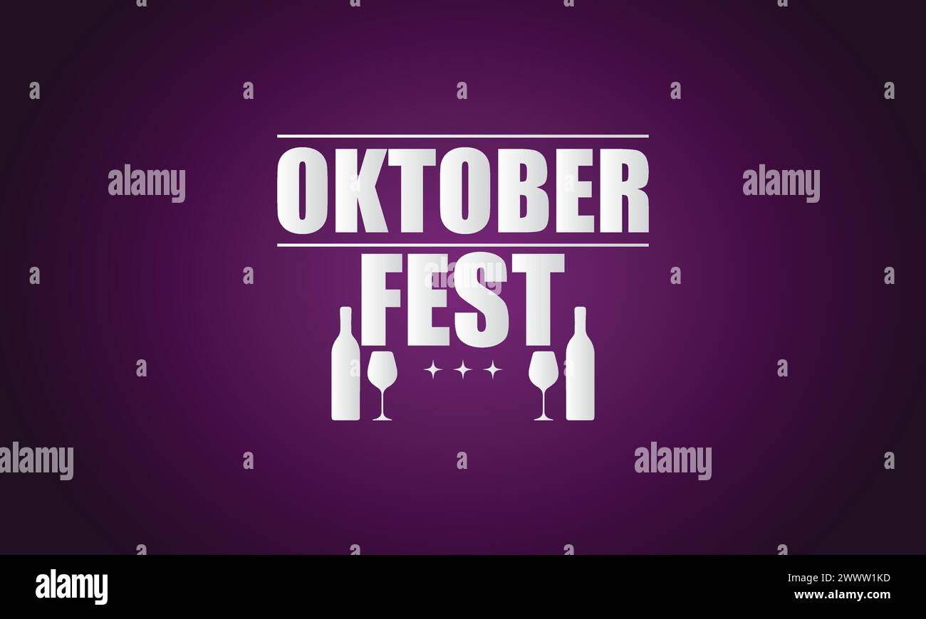 Festeggia l'Oktoberfest con l'elegante design Text Illustrazione Vettoriale