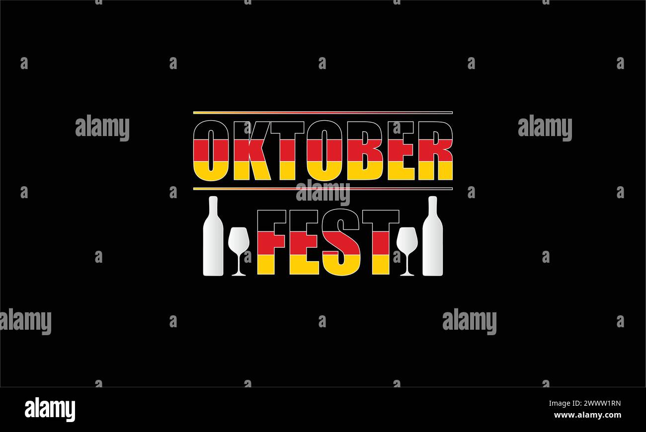 Festeggia l'Oktoberfest con l'elegante design Text Illustrazione Vettoriale