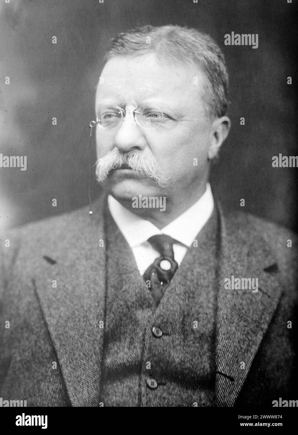 Theodore Roosevelt, presidente degli Stati Uniti d'America, 1915 Foto Stock