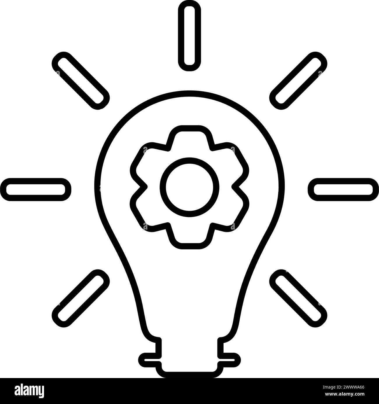 Icona di un'idea innovativa. Design straordinario adatto per Web, supporti di stampa, design online, uso commerciale o qualsiasi tipo di progetto di progettazione. Illustrazione Vettoriale