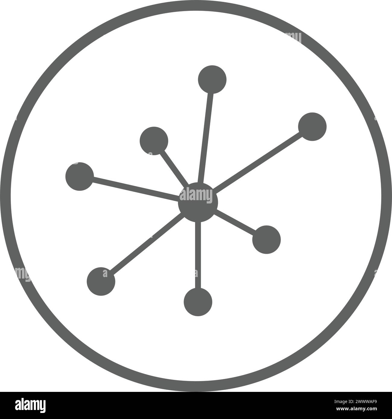 Icona connessioni, rete, struttura. Uso commerciale, file stampati e presentazioni, materiali promozionali, Web o qualsiasi tipo di progetto di progettazione. Illustrazione Vettoriale