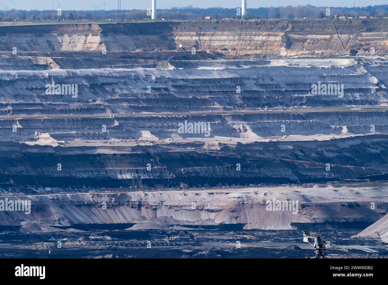 Miniera di carbone a cielo aperto Tagebau Garzweiler a Garzweiler, Renania settentrionale-Vestfalia, Germania © Wojciech Strozyk / Alamy Stock Photo Foto Stock
