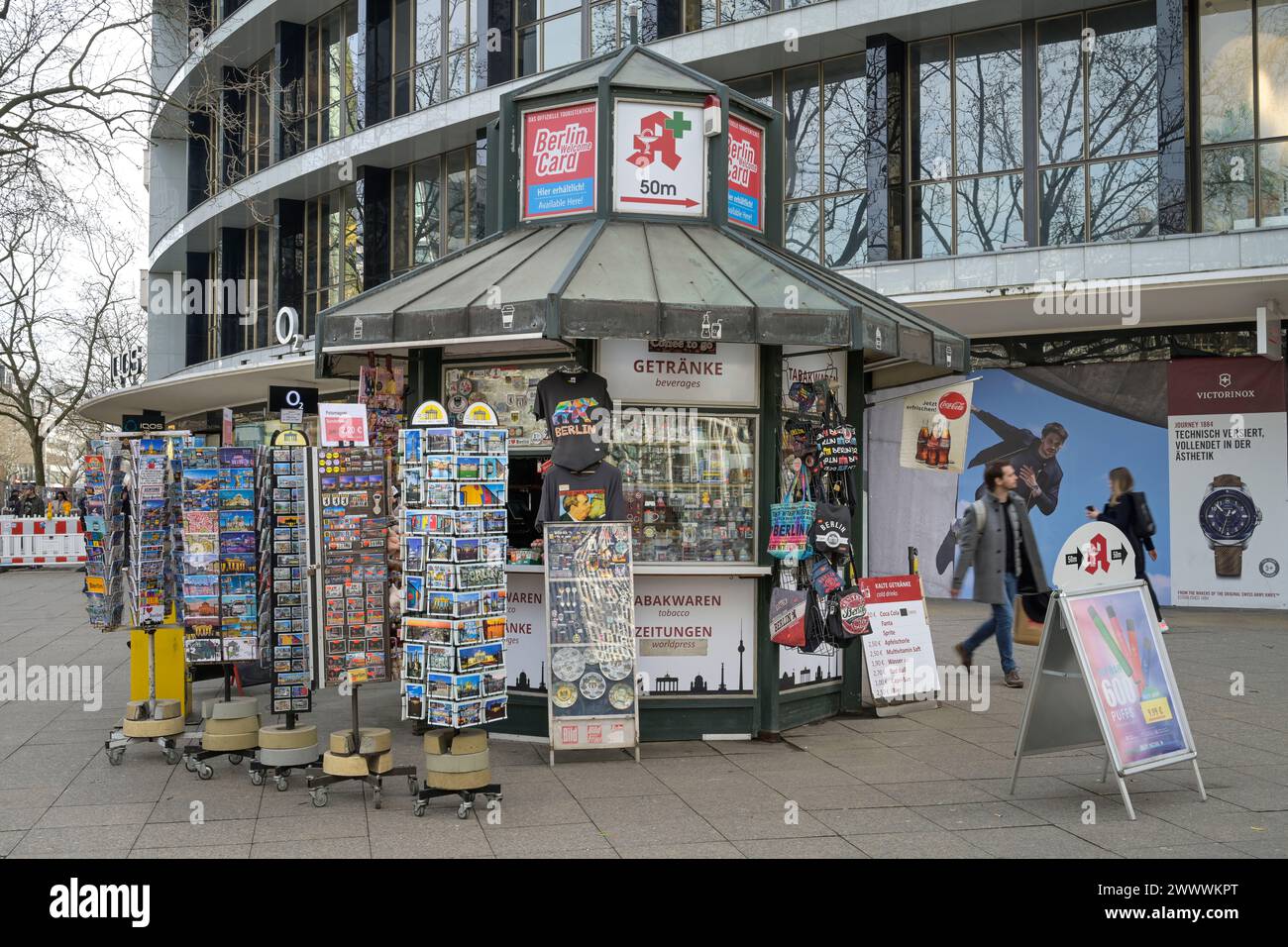 Kiosk, Rankestraße, Tauentzienstraße, Charlottenburg, Berlino, Germania Foto Stock