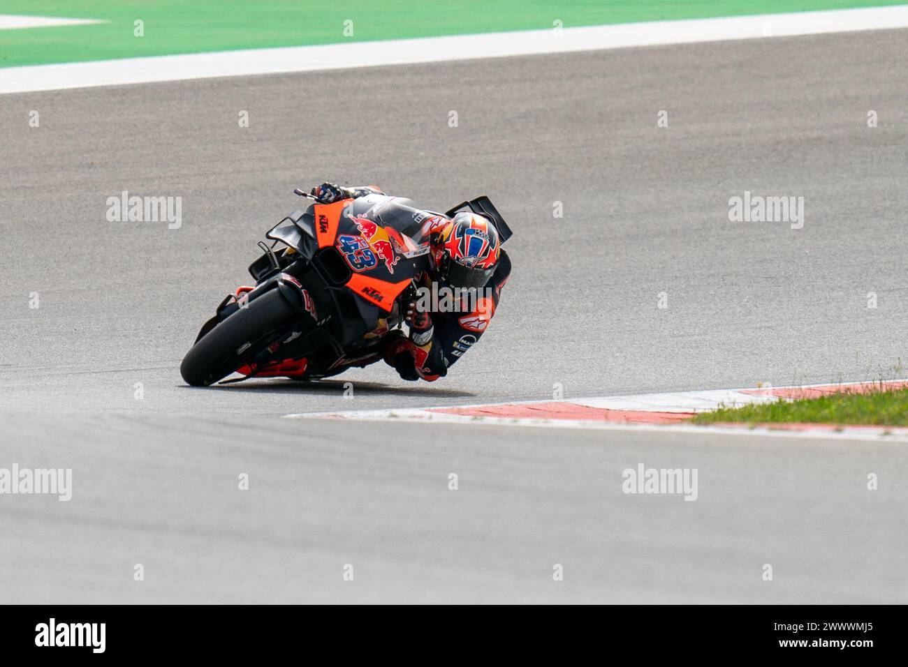 Portimao, Portogallo. 23 marzo 2024. PORTIMAO, PORTOGALLO - 23 MARZO: Jack Miller dell'Australia, Red Bull KTM Factory Racing durante il grande Premio Tissot de Portugal, classe MotoGP, Sprint Race all'autodromo Internacional do Algarve il 23 marzo 2024 a Portimao, Portogallo. (Foto di Henk Seppen/Orange Pictures) credito: Orange Pics BV/Alamy Live News Foto Stock