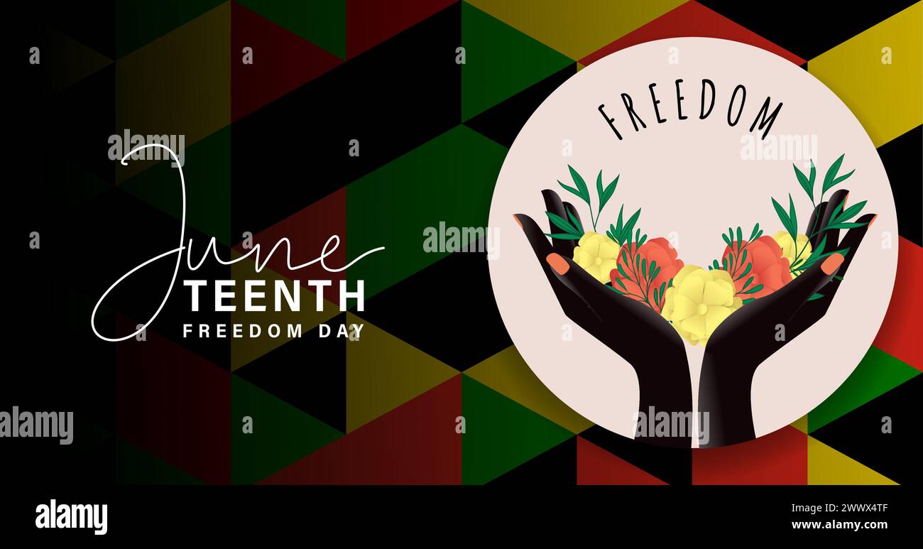 Black History Month Design poster con Girl Character Vector Illustration Illustrazione Vettoriale