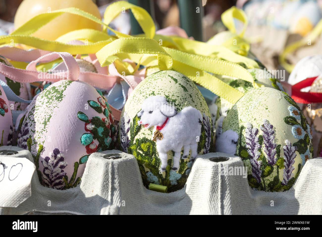 Uova di Pasqua, mercato di Pasqua Foto Stock