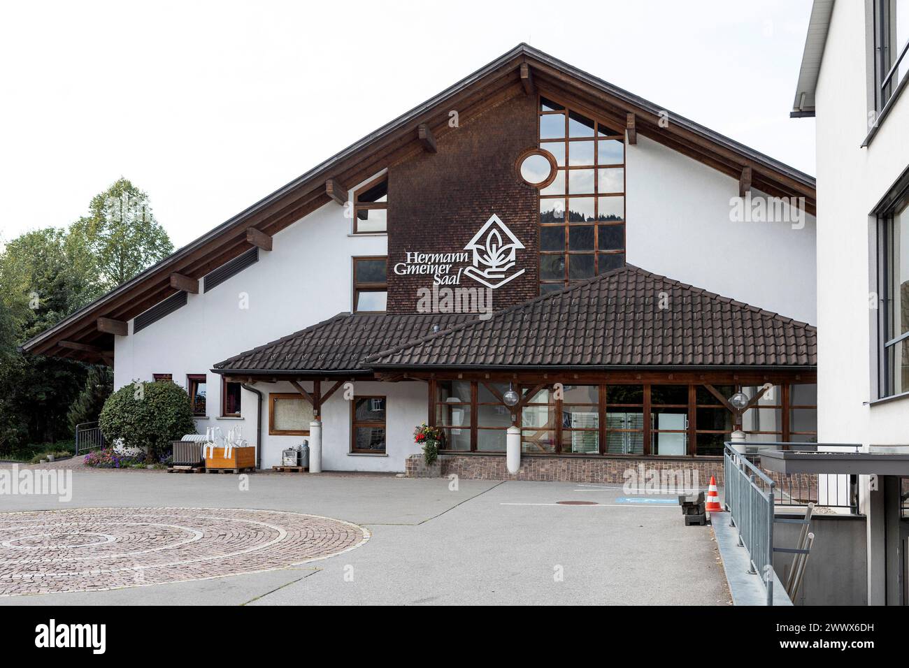 Hermann Gmeiner Saal, Alberschwende, Bregenzerwald, Vorarlberg, Austria Foto Stock