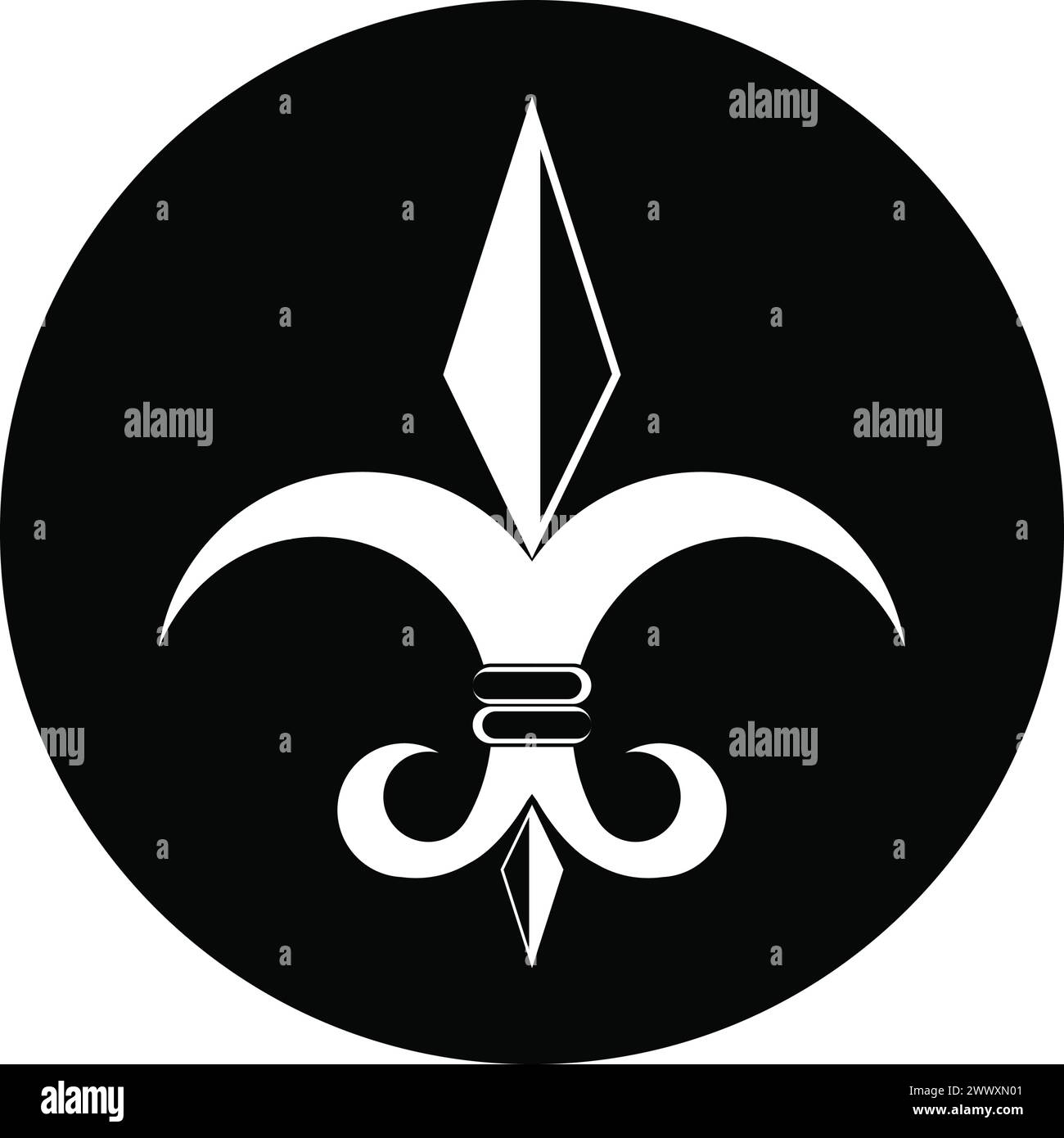 illustrazione del simbolo fleur de lis, disegno del simbolo Illustrazione Vettoriale