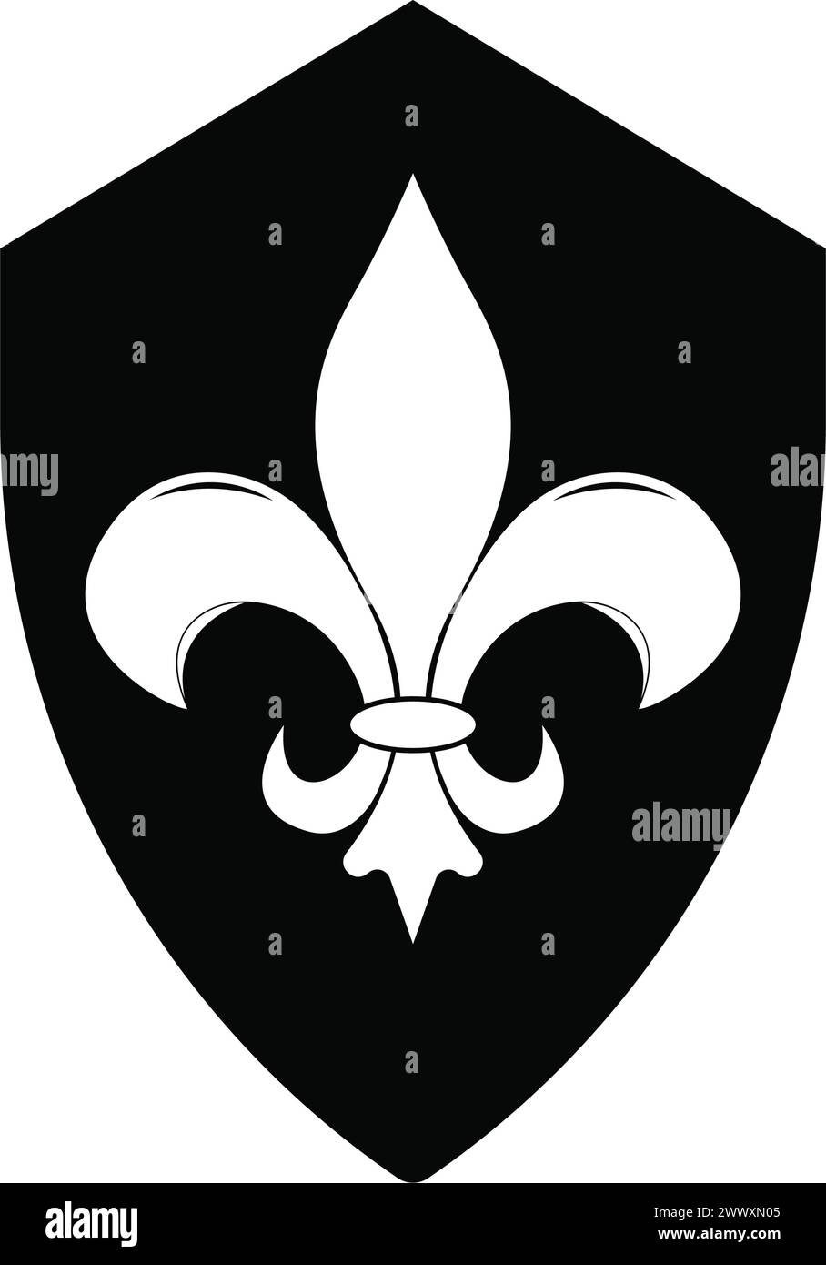 illustrazione del simbolo fleur de lis, disegno del simbolo Illustrazione Vettoriale